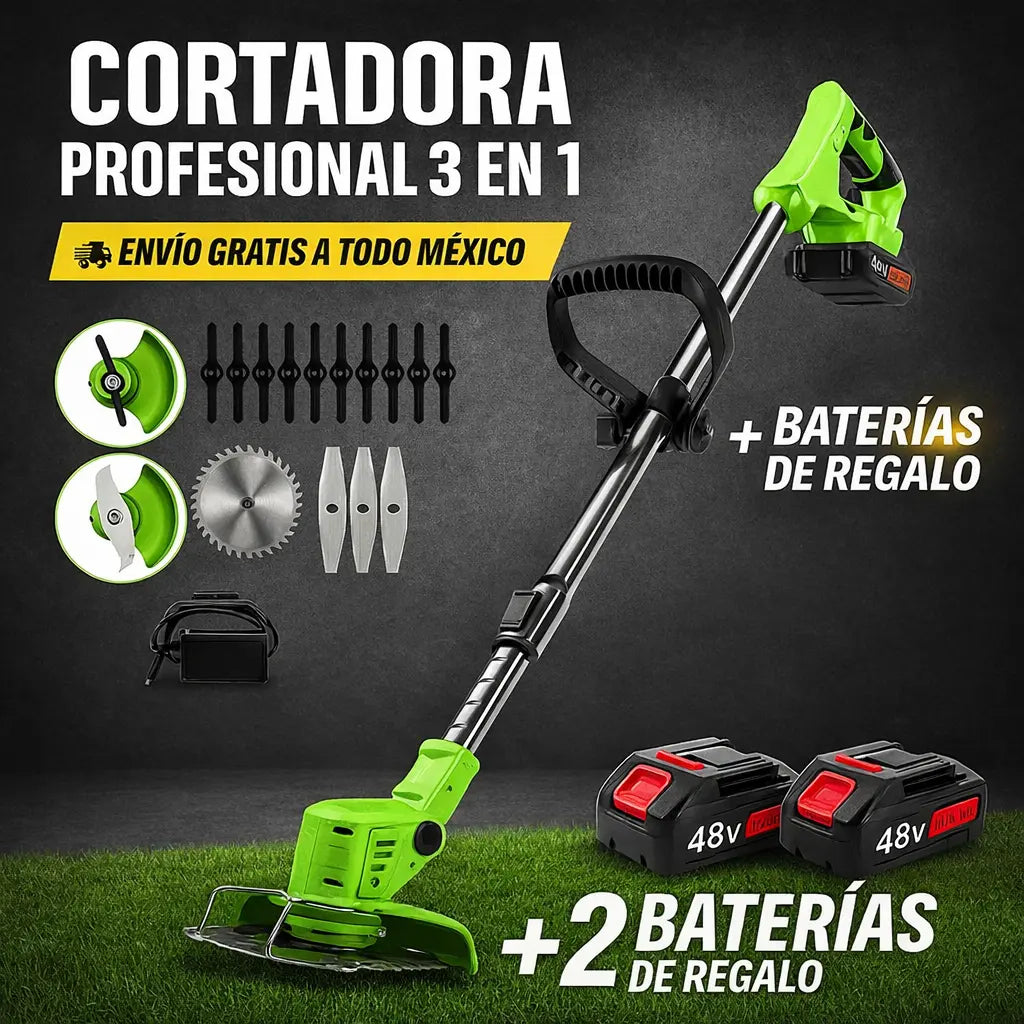 Cortadora Inalámbrica Recargable TurboBlade™ + 2 Baterías de 48V [CORTA TODO]